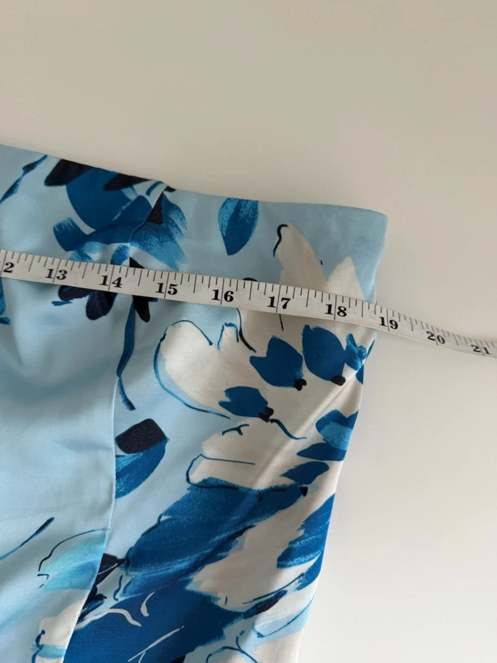 Abercrombie Blue Floral Strapless Maxi Dress XL Tall Elegant
